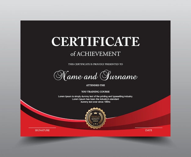 Plantilla de diseño de certificado.