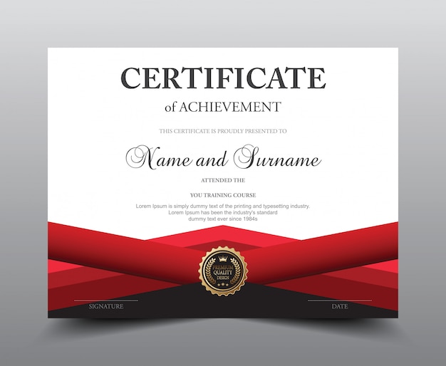 Plantilla de diseño de certificado.