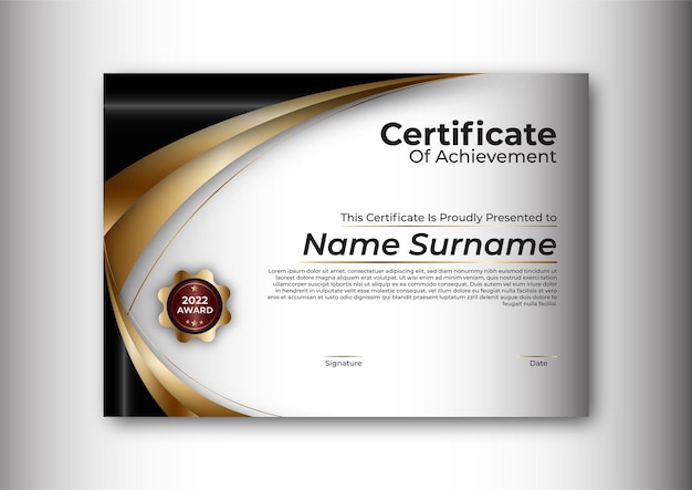 Plantilla de diseño de certificado