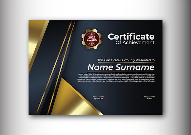 Plantilla de diseño de certificado