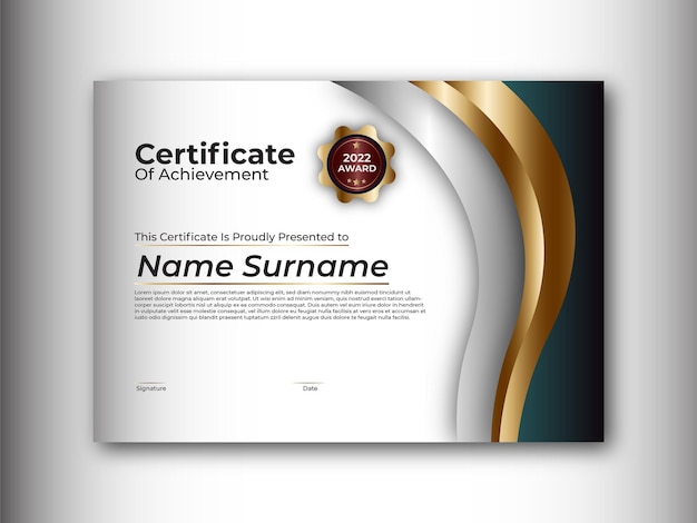 Plantilla de diseño de certificado