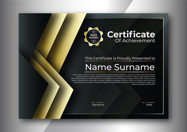 Plantilla de diseño de certificado