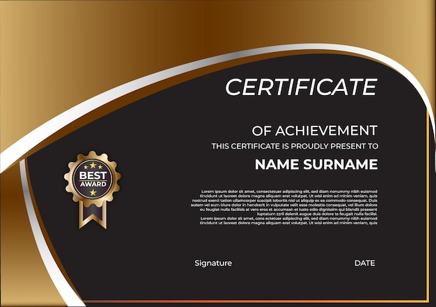 Plantilla de diseño de certificado