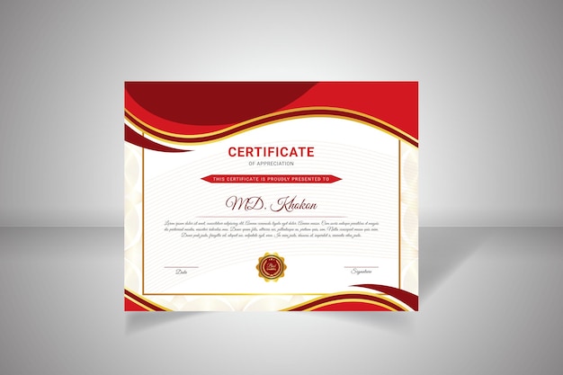 plantilla de diseño de certificado
