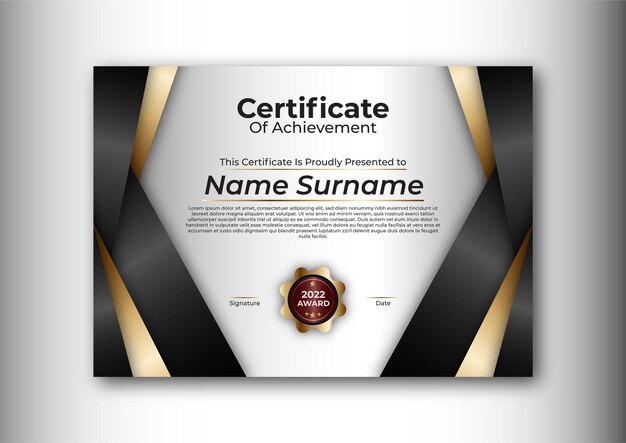 Plantilla de diseño de certificados