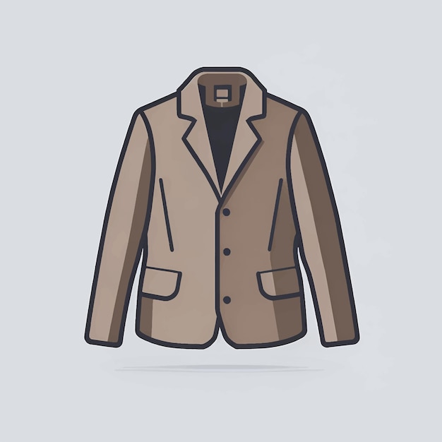 Plantilla de diseño de chaqueta en suéter de chaqueta vectorial con chaqueta de invierno de vista frontal para hombres y mujeres