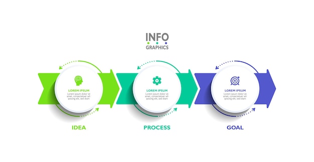 Plantilla de diseño de círculo infográfico de negocios de presentación