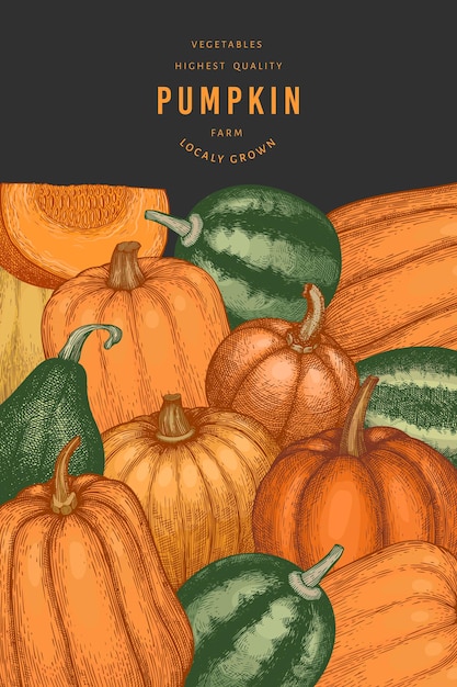 Plantilla de diseño de color calabaza