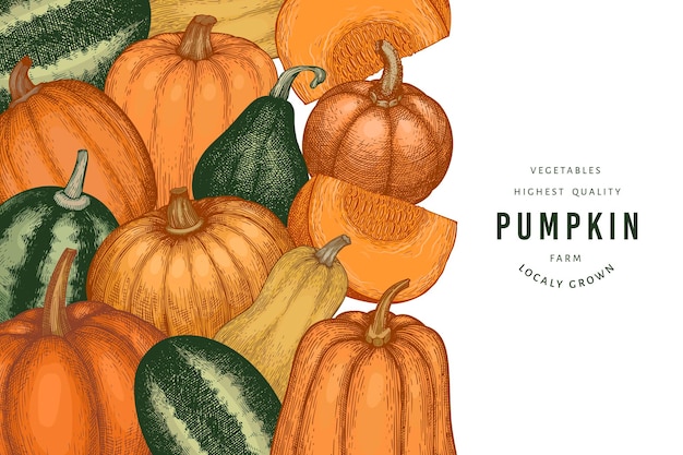 Plantilla de diseño de color calabaza