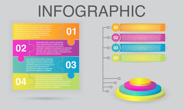 Plantilla de diseño colorido infografía