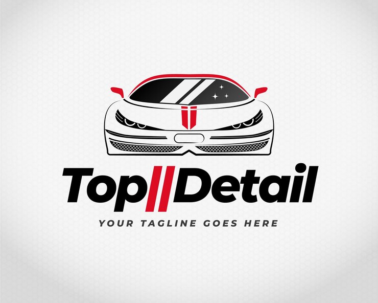 Plantilla de diseño de concepto de detalle de logotipo de coche deportivo