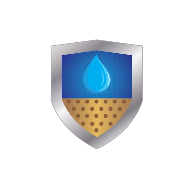 Plantilla de diseño de concepto de ilustración de icono de vector resistente al agua o impermeable