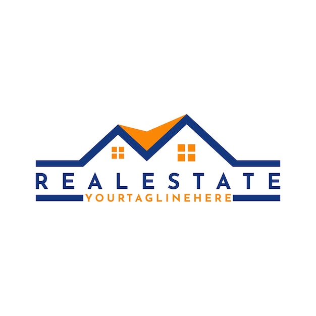 Plantilla de diseño de concepto de logotipo de techo de diseño de logotipo inmobiliario