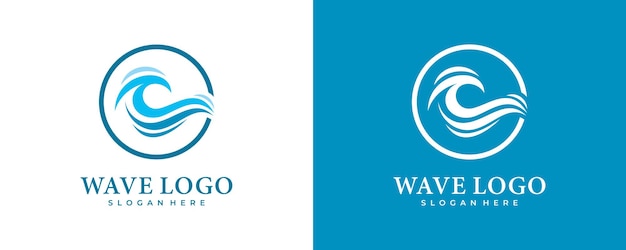 plantilla de diseño del concepto del logotipo del vector de onda