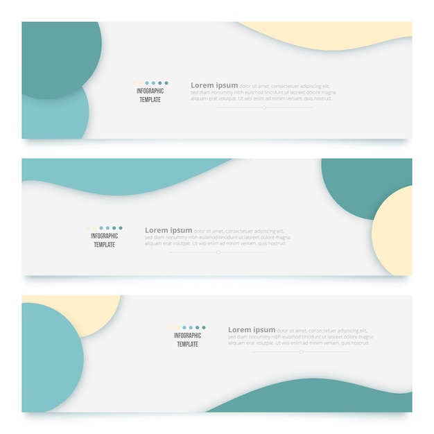 Plantilla de diseño de conjunto de banner abstracto.