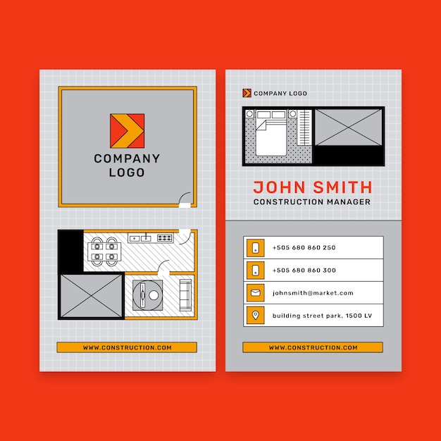 Vector plantilla de diseño de construcción de diseño plano