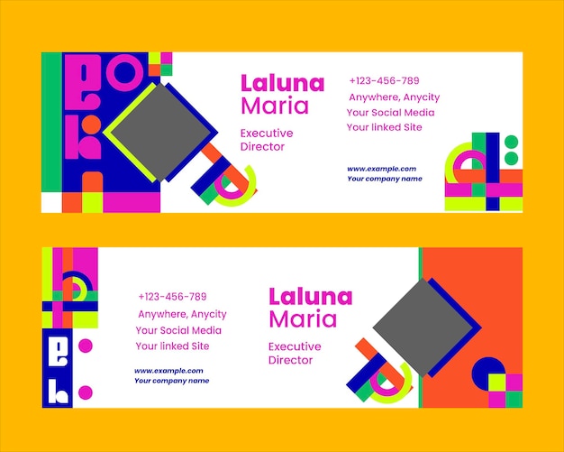 Vector plantilla de diseño de correo electrónico con firma moderna