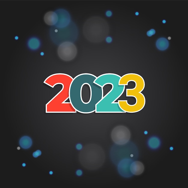 Plantilla de diseño creativo feliz año nuevo 2023