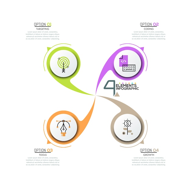 Plantilla de diseño creativo de infografía