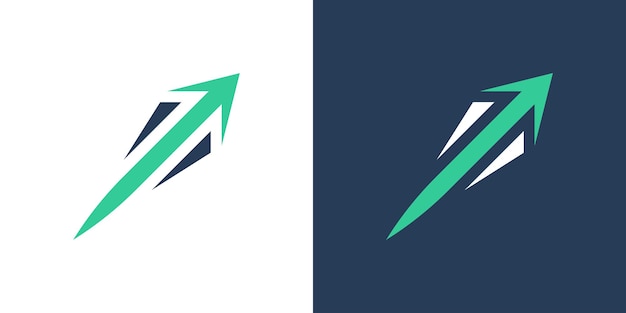 plantilla de diseño creativo de logotipo de flecha simple mínima