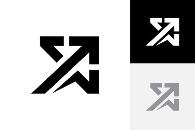 plantilla de diseño creativo de logotipo de flecha simple