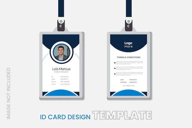 Vector plantilla de diseño creativo de la tarjeta de identificación
