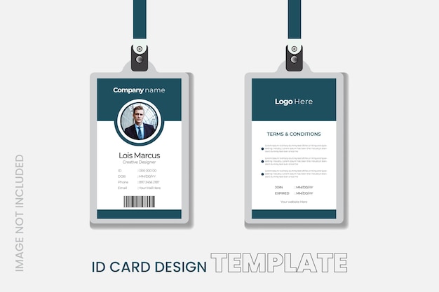 Vector plantilla de diseño creativo de la tarjeta de identificación