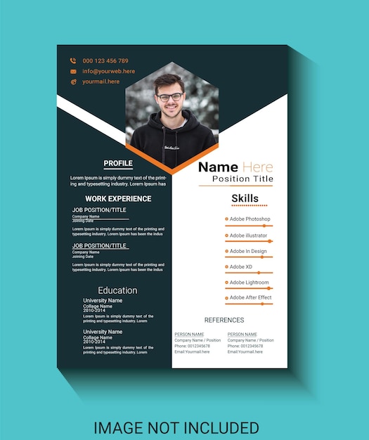 plantilla de diseño de currículum y solicitud de empleo