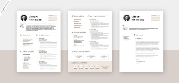 Plantilla de diseño de curriculum vitae creativo