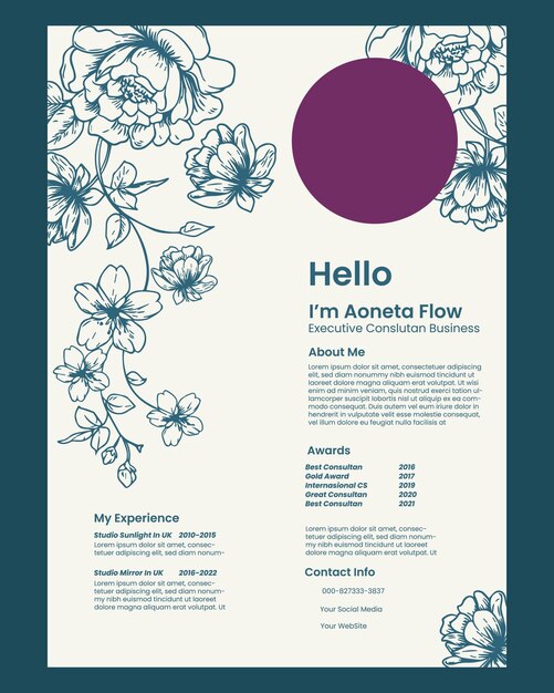 plantilla de diseño de currículum