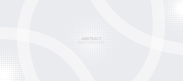 plantilla de diseño de la curva de media tonalidad blanca abstracta