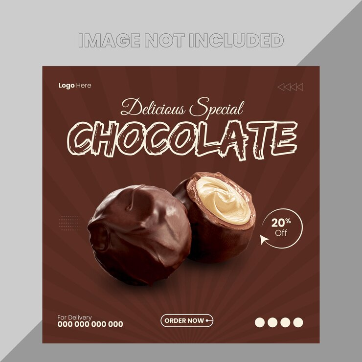 Plantilla de diseño de delicioso chocolate