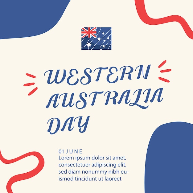 Plantilla de diseño del Día de Australia Occidental