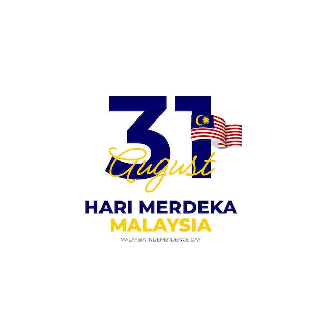 Plantilla de diseño del día de la independencia de malasia