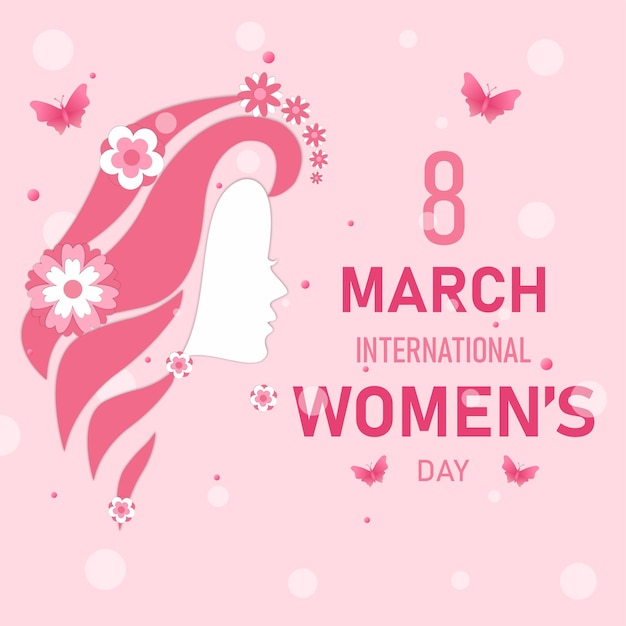 Plantilla de diseño del día de la mujer del 8 de marzo.