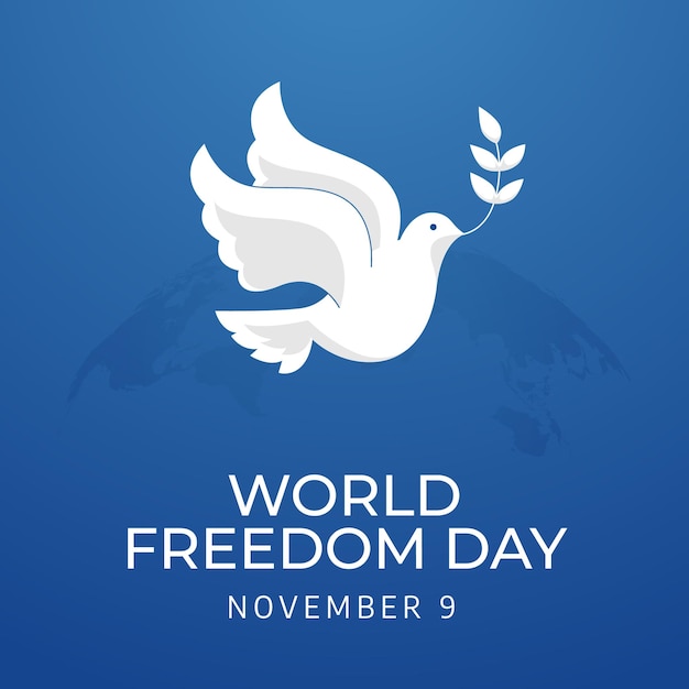 Vector plantilla de diseño del día mundial de la libertad