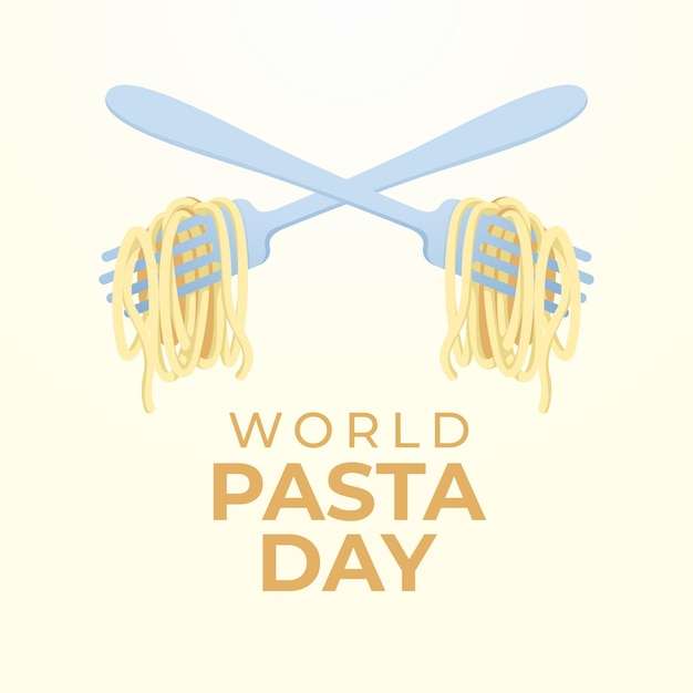 Vector plantilla de diseño del día mundial de la pasta