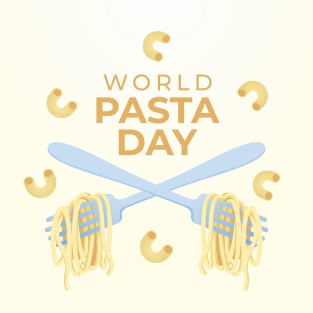 Vector plantilla de diseño del día mundial de la pasta