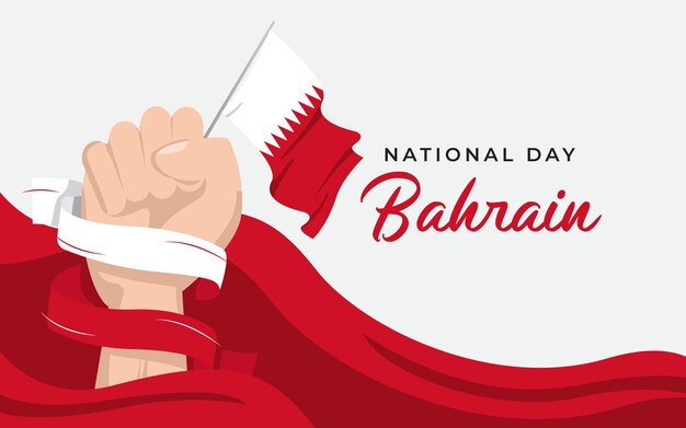 Vector plantilla de diseño del día nacional de bahrein