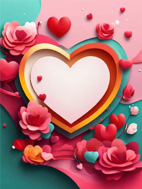 plantilla de diseño de día de San Valentín de Vector Premium Smart