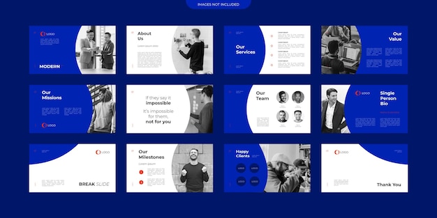 plantilla de diseño de diapositiva de presentación moderna simple