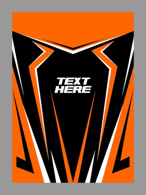 Plantilla de diseño dinámico naranja y negro para gráficos de carreras o deportivos