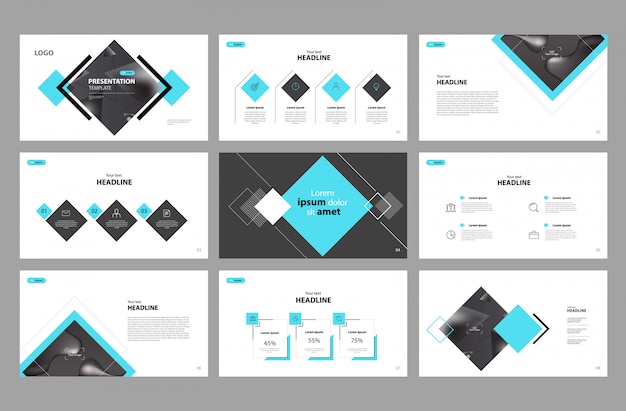 plantilla de diseño de diseño de diapositiva de presentación comercial