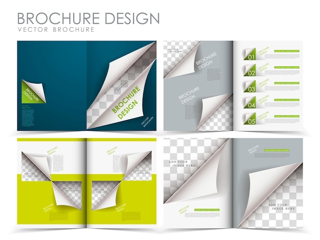 Vector plantilla de diseño de diseño de folleto vectorial