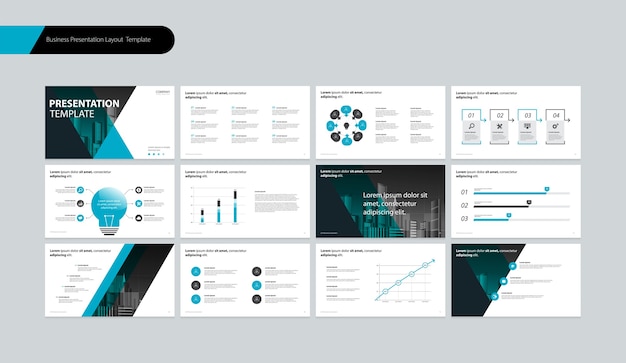 plantilla de diseño de diseño de presentación de negocios
