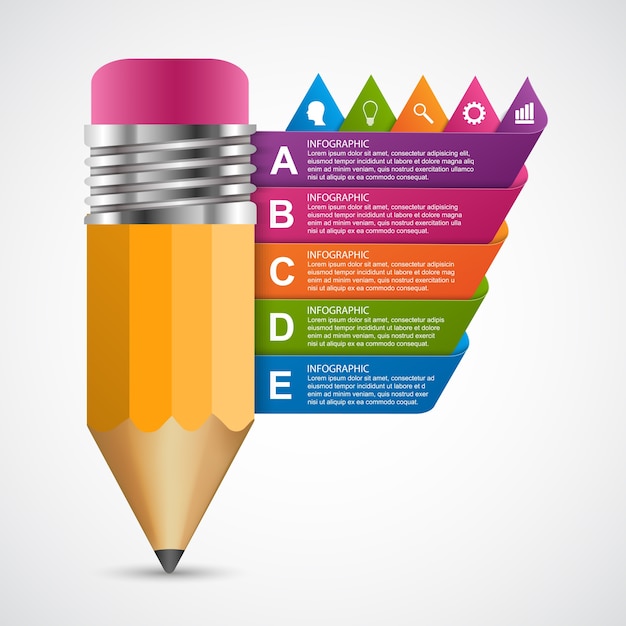 Plantilla de diseño de educación infografía.