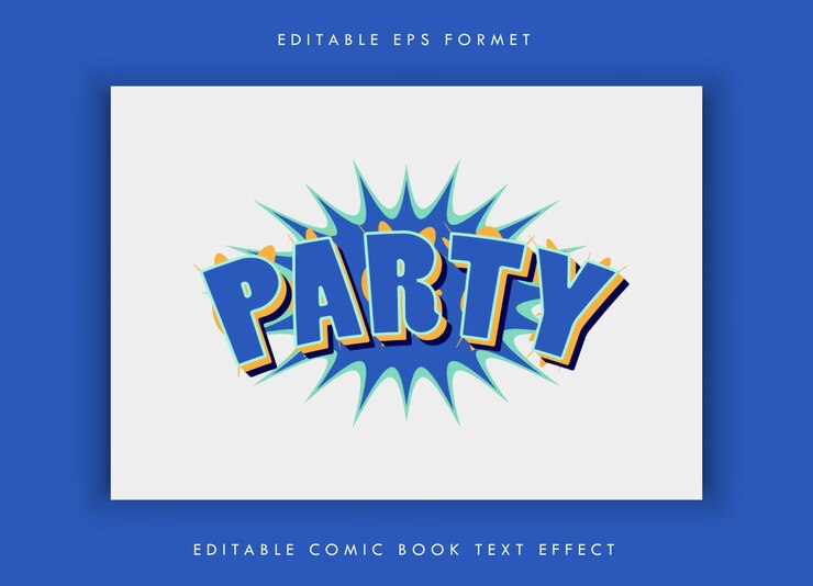 Vector plantilla de diseño de efecto de texto de cómic editable