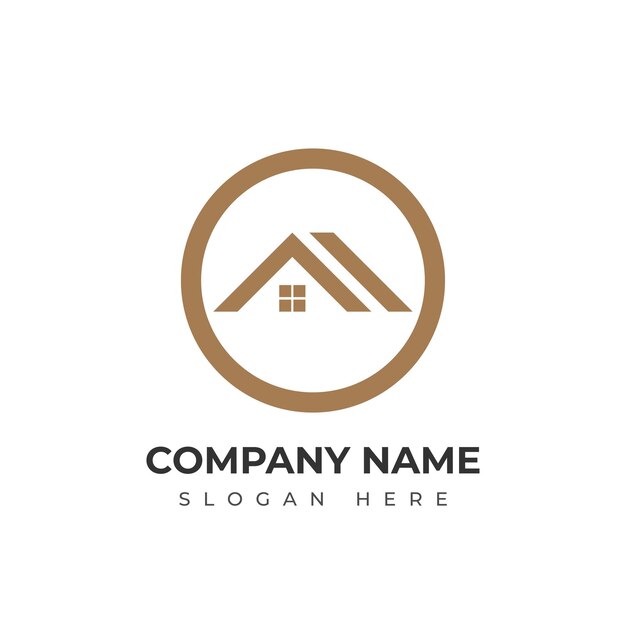 plantilla para el diseño elegante del logotipo del hogar