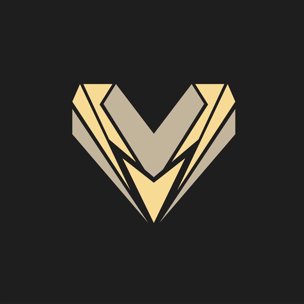 plantilla de diseño del elemento vectorial del ícono de la letra v
