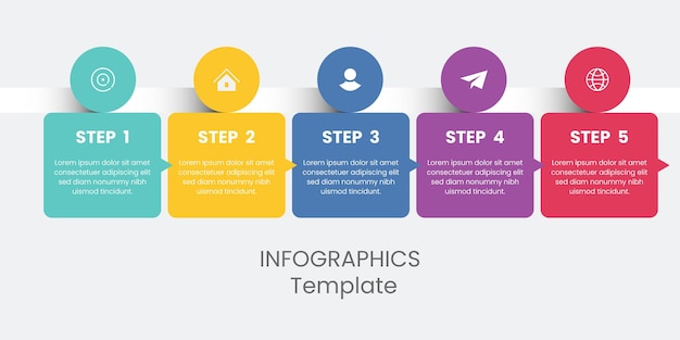 La plantilla de diseño de elementos infográficos se puede utilizar para el diseño web Diseño infográfico creativo